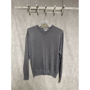 Peter Millar Sweater Men Size XXL Gray Crown V Neck Cashmere Silk Wool Knit Golf